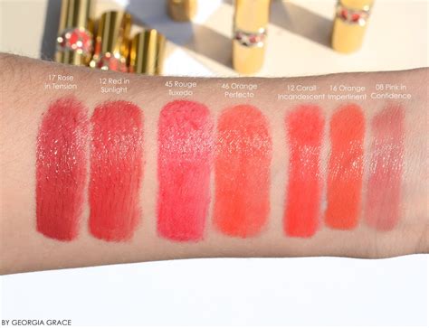 ysl rouge volupte shine 13 swatches|YSL rouge volupte shine 15.